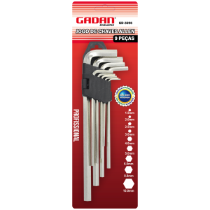 CHAVE ALLEN C/ 9 PEÇAS (GRANDE) - GADAN