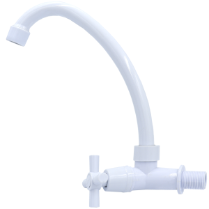 TORNEIRA BICA MÓVEL - PAREDE - ABS BRANCA - 803