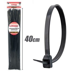ABRAÇADEIRA DE NYLON 7,2X400MM - REFORÇADA - C/ 50UN. PRETA - GADAN